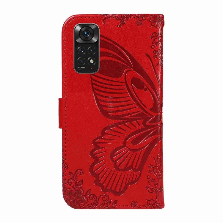 For Xiaomi Redmi Note 11 4G / 11S Swallowtail Butterfly Embossed Leather Phone Case