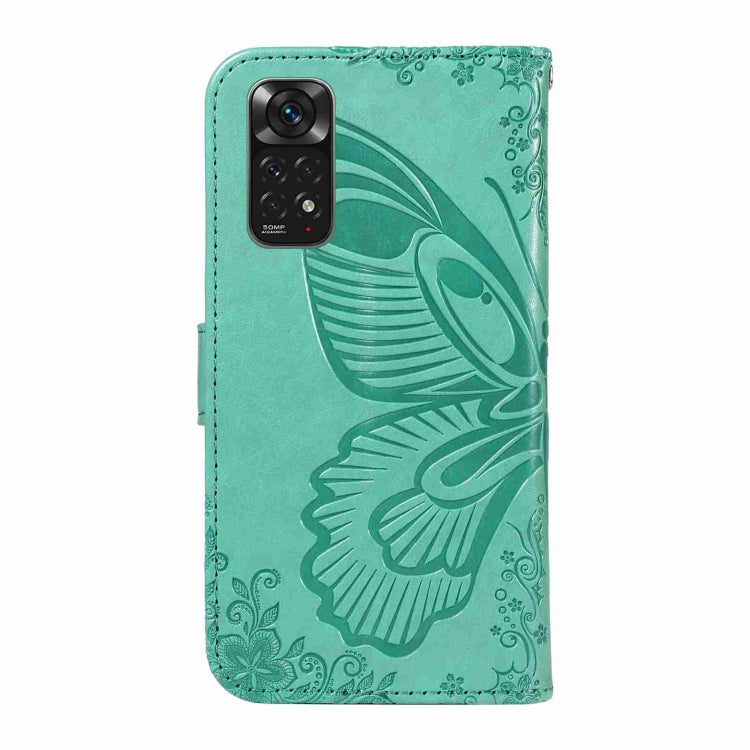 For Xiaomi Redmi Note 11 4G / 11S Swallowtail Butterfly Embossed Leather Phone Case