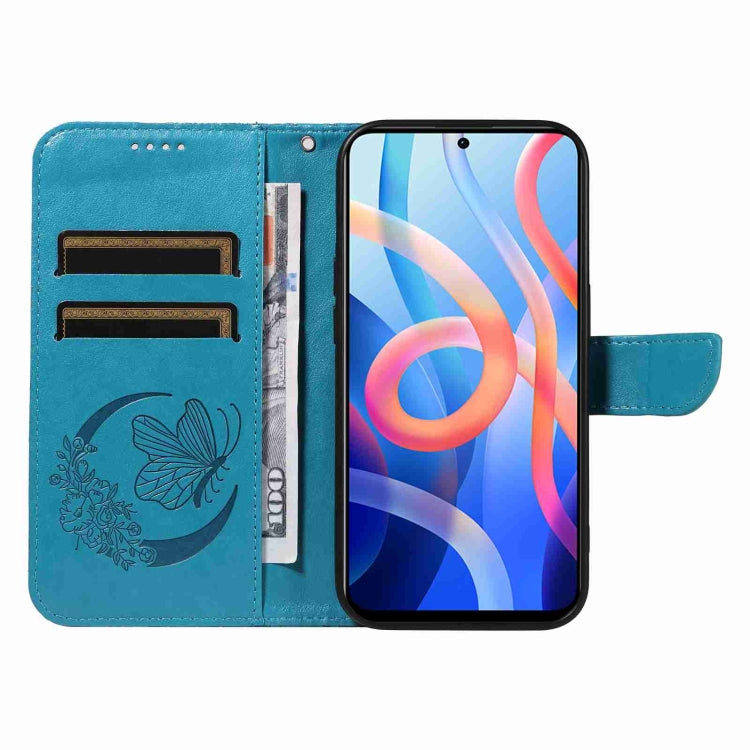 For Xiaomi Poco M4 Pro 5G Swallowtail Butterfly Embossed Leather Phone Case