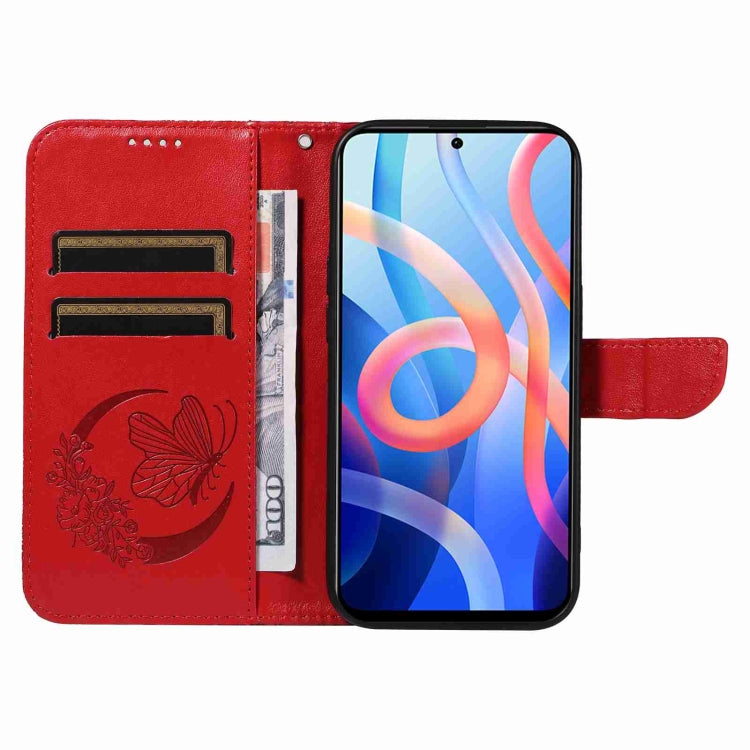 For Xiaomi Poco M4 Pro 5G Swallowtail Butterfly Embossed Leather Phone Case