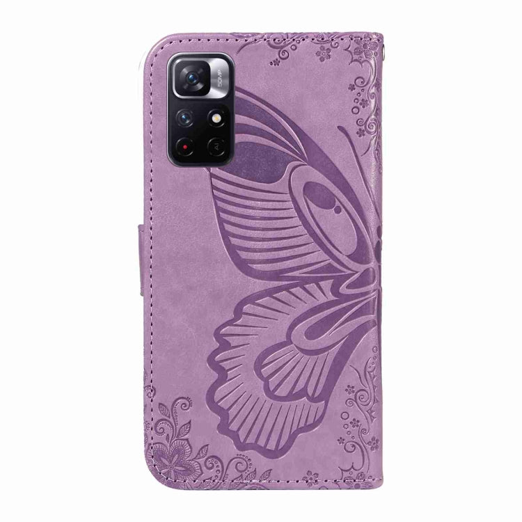 For Xiaomi Poco M4 Pro 5G Swallowtail Butterfly Embossed Leather Phone Case