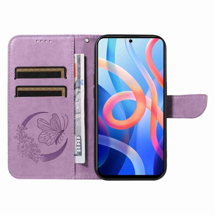 For Xiaomi Poco M4 Pro 5G Swallowtail Butterfly Embossed Leather Phone Case