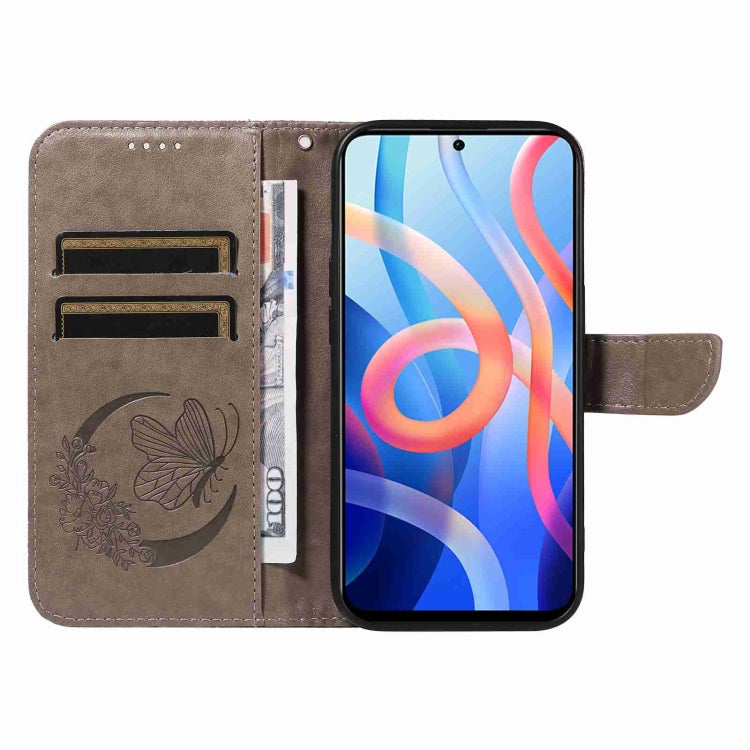 For Xiaomi Poco M4 Pro 5G Swallowtail Butterfly Embossed Leather Phone Case