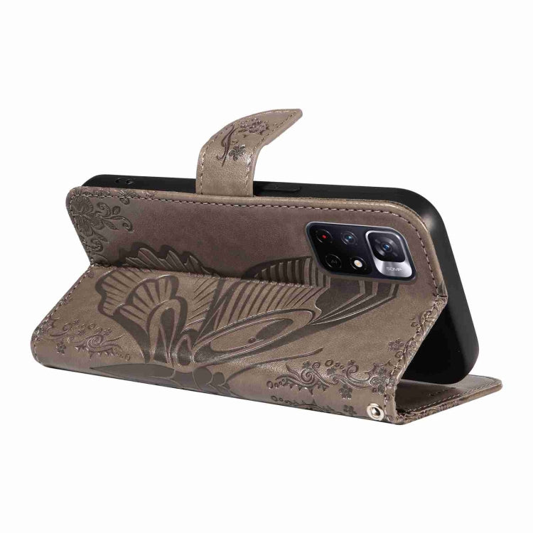 For Xiaomi Poco M4 Pro 5G Swallowtail Butterfly Embossed Leather Phone Case