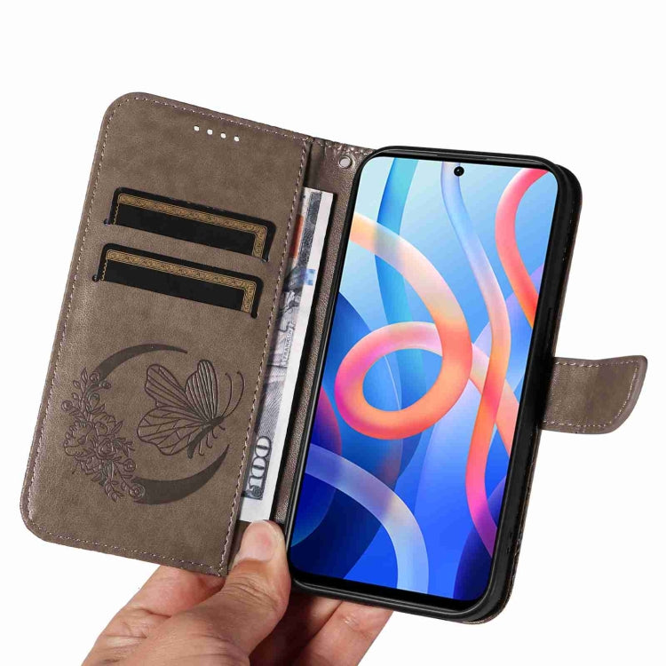 For Xiaomi Poco M4 Pro 5G Swallowtail Butterfly Embossed Leather Phone Case