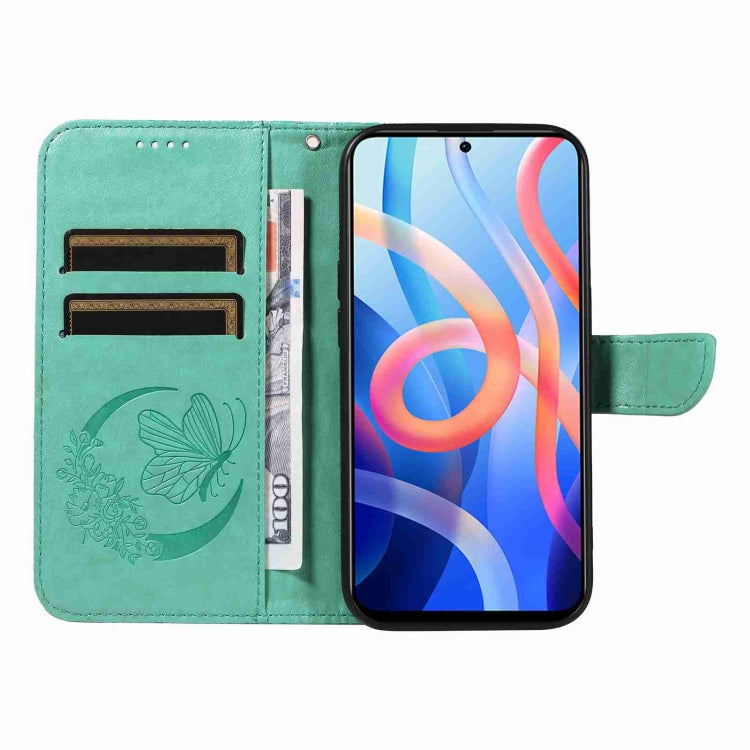 For Xiaomi Poco M4 Pro 5G Swallowtail Butterfly Embossed Leather Phone Case