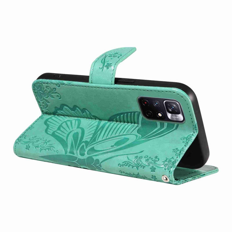 For Xiaomi Poco M4 Pro 5G Swallowtail Butterfly Embossed Leather Phone Case
