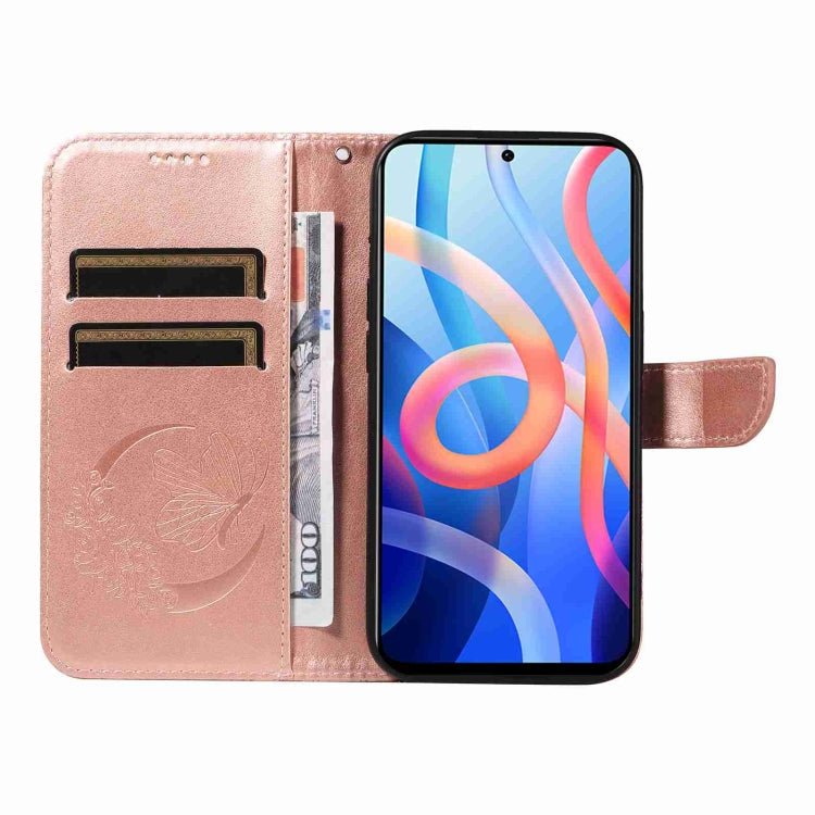For Xiaomi Poco M4 Pro 5G Swallowtail Butterfly Embossed Leather Phone Case