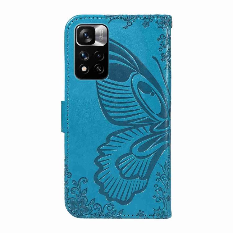 For Xiaomi Redmi Note 11 Pro 5G / 4G Swallowtail Butterfly Embossed Leather Phone Case