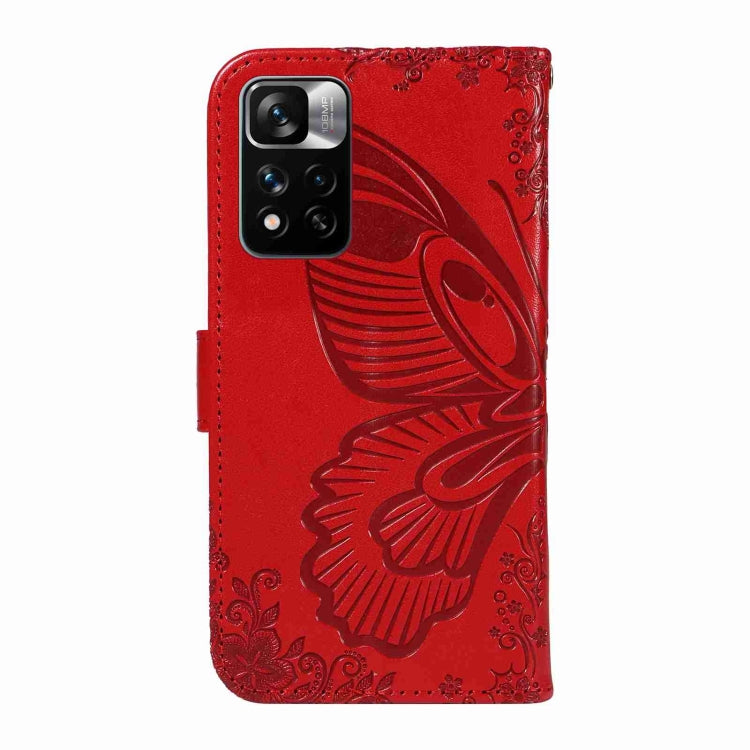 For Xiaomi Redmi Note 11 Pro 5G / 4G Swallowtail Butterfly Embossed Leather Phone Case