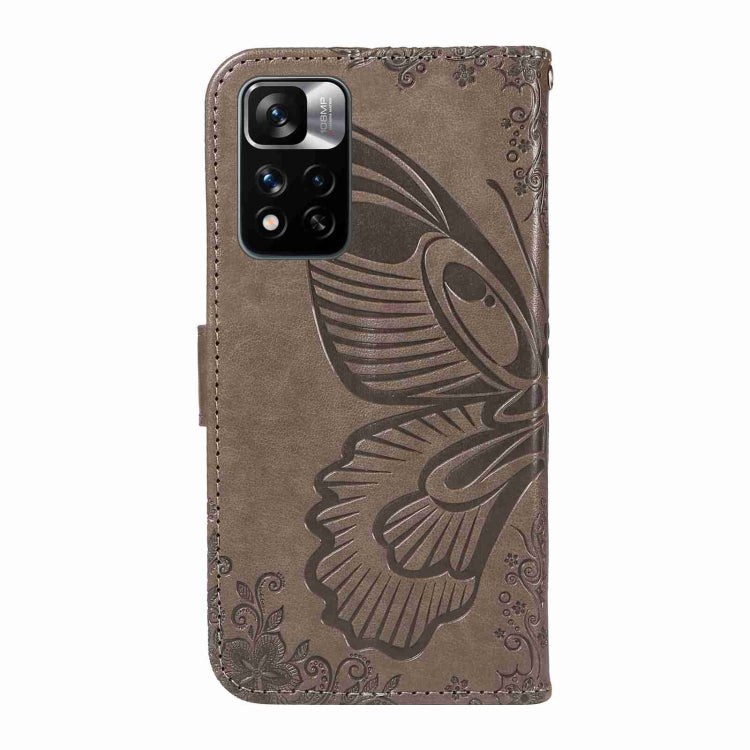For Xiaomi Redmi Note 11 Pro 5G / 4G Swallowtail Butterfly Embossed Leather Phone Case