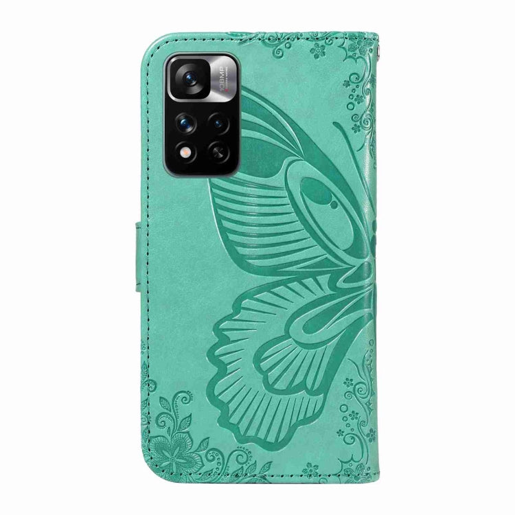 For Xiaomi Redmi Note 11 Pro 5G / 4G Swallowtail Butterfly Embossed Leather Phone Case