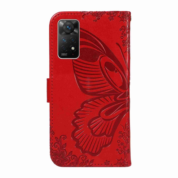 For Xiaomi Redmi Note 11 Pro+ 5G Swallowtail Butterfly Embossed Leather Phone Case