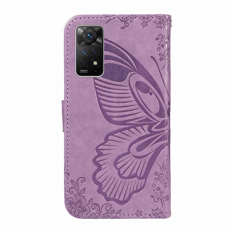 For Xiaomi Redmi Note 11 Pro+ 5G Swallowtail Butterfly Embossed Leather Phone Case