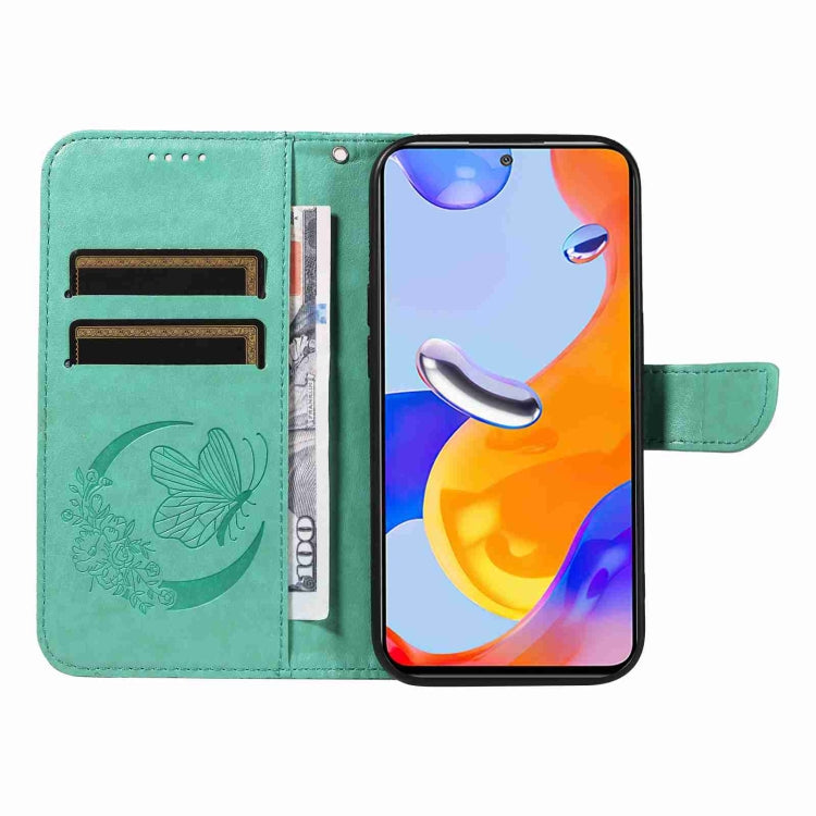 For Xiaomi Redmi Note 11 Pro+ 5G Swallowtail Butterfly Embossed Leather Phone Case