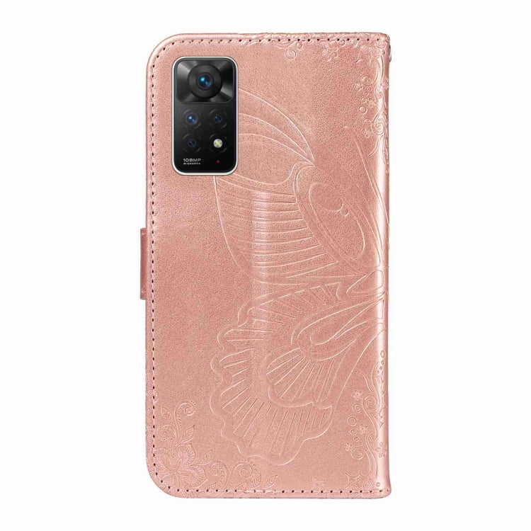 For Xiaomi Redmi Note 11 Pro+ 5G Swallowtail Butterfly Embossed Leather Phone Case