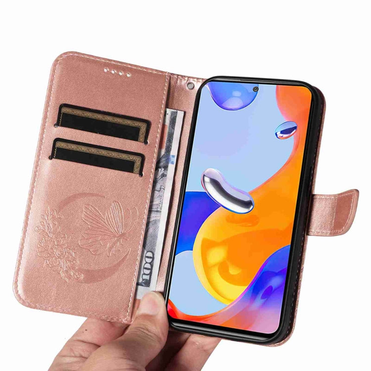 For Xiaomi Redmi Note 11 Pro+ 5G Swallowtail Butterfly Embossed Leather Phone Case