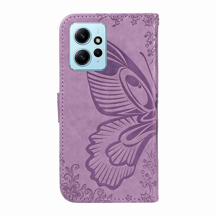 For Xiaomi Redmi Note 12 4G Global Swallowtail Butterfly Embossed Leather Phone Case