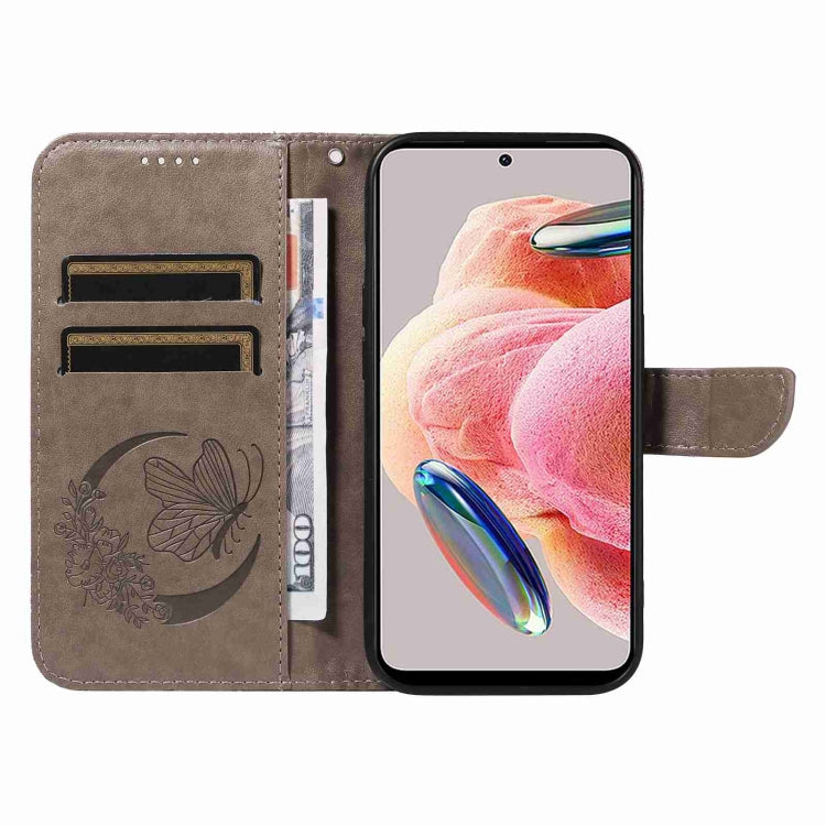 For Xiaomi Redmi Note 12 4G Global Swallowtail Butterfly Embossed Leather Phone Case