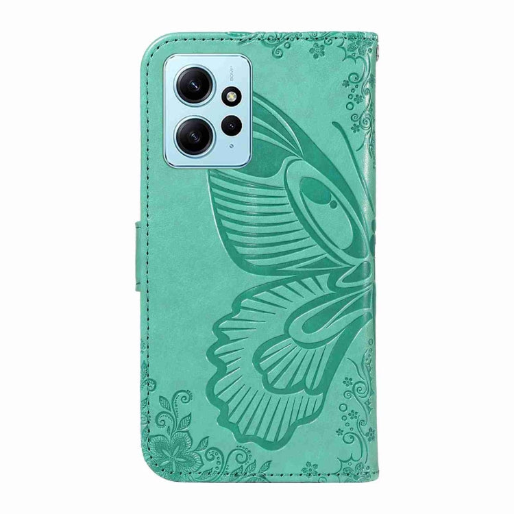 For Xiaomi Redmi Note 12 4G Global Swallowtail Butterfly Embossed Leather Phone Case