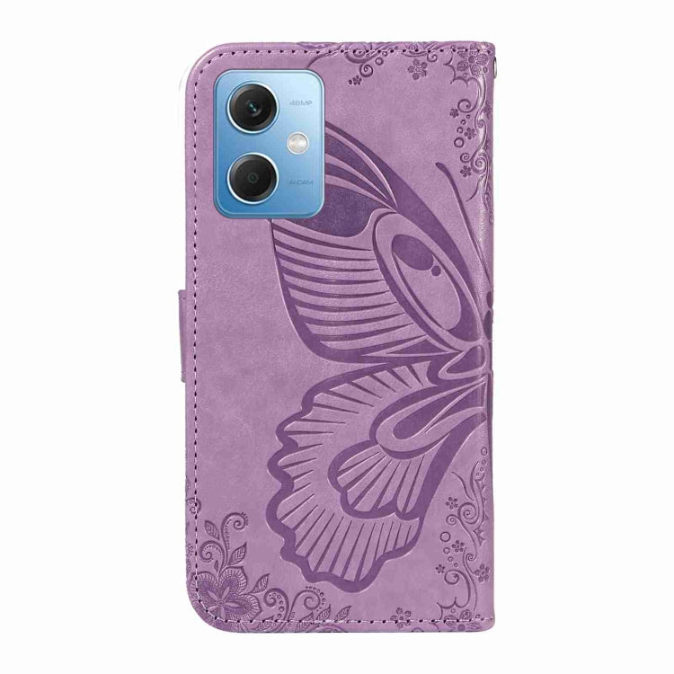 For Xiaomi Redmi Note 12 5G Global Swallowtail Butterfly Embossed Leather Phone Case
