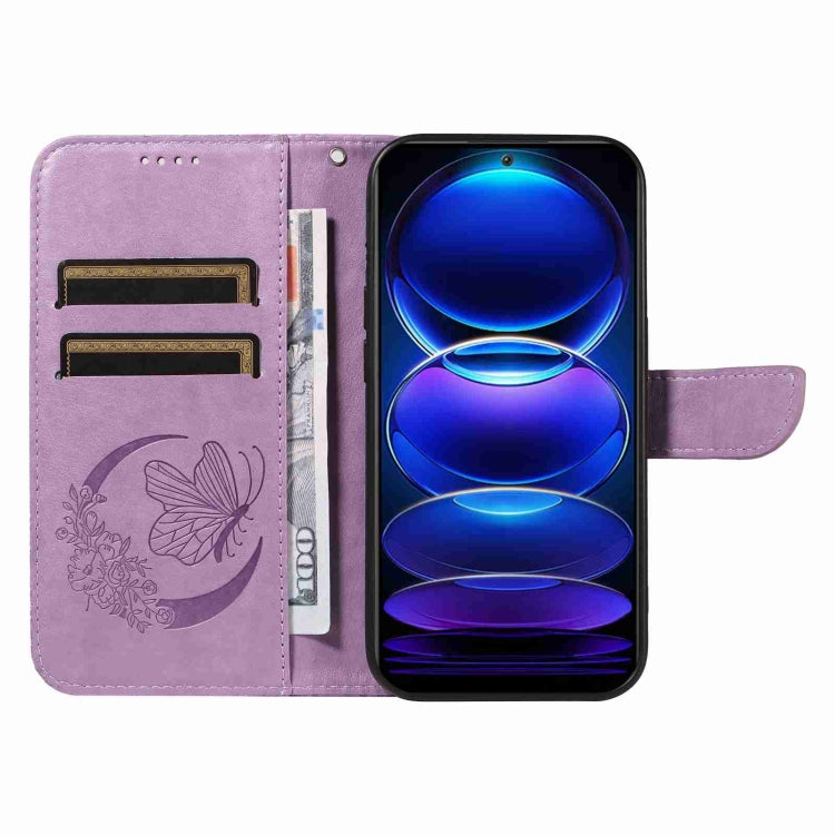 For Xiaomi Redmi Note 12 5G Global Swallowtail Butterfly Embossed Leather Phone Case