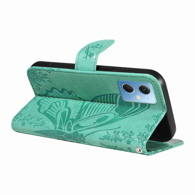 For Xiaomi Redmi Note 12 5G Global Swallowtail Butterfly Embossed Leather Phone Case