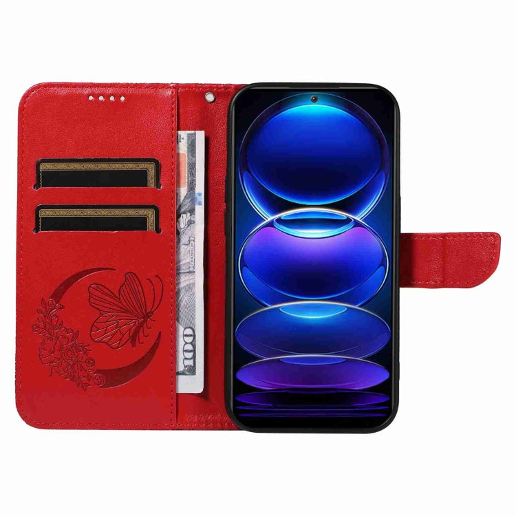 For Xiaomi Poco X5 5G Swallowtail Butterfly Embossed Leather Phone Case