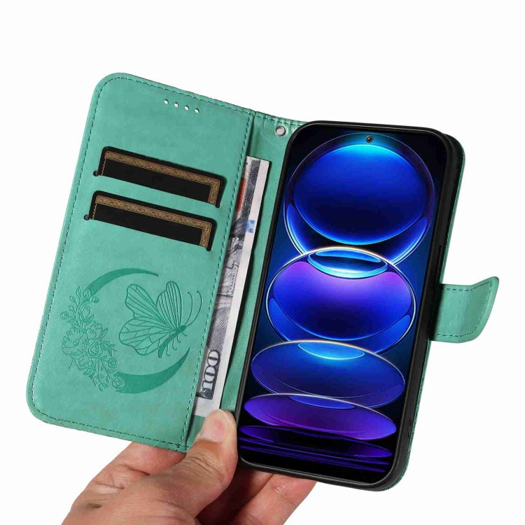 For Xiaomi Poco X5 5G Swallowtail Butterfly Embossed Leather Phone Case