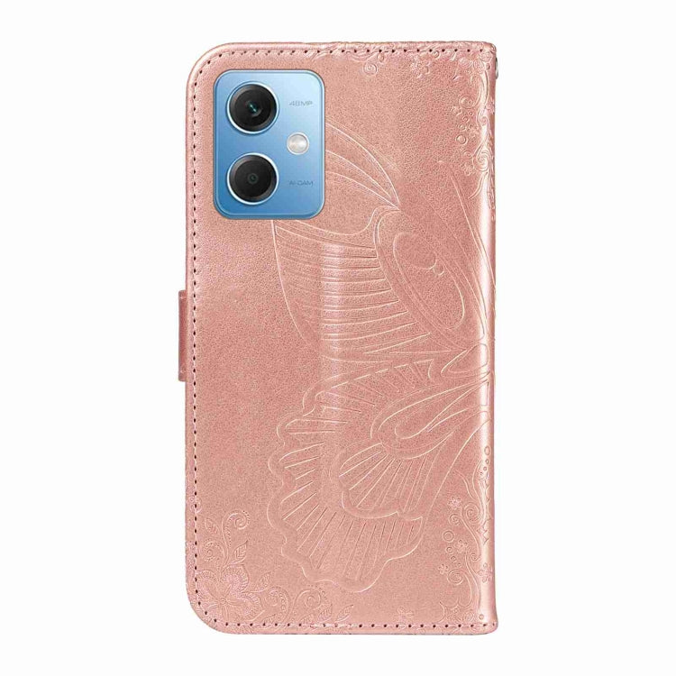 For Xiaomi Poco X5 5G Swallowtail Butterfly Embossed Leather Phone Case