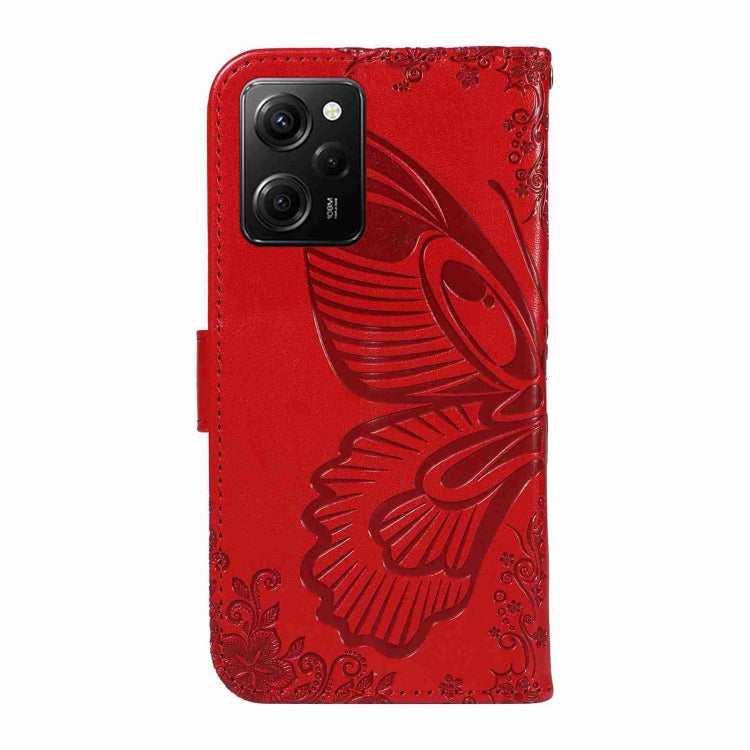 For Xiaomi Redmi Note 12 Pro Speed Swallowtail Butterfly Embossed Leather Phone Case