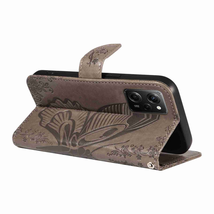 For Xiaomi Poco X5 Pro 5G Swallowtail Butterfly Embossed Leather Phone Case