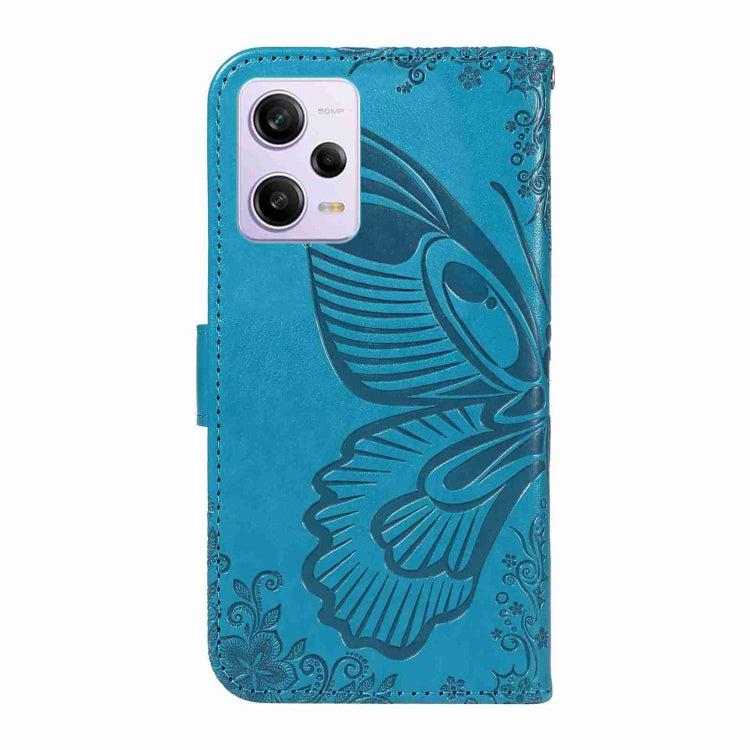 For Xiaomi Redmi Note 12 Pro 5G Global Swallowtail Butterfly Embossed Leather Phone Case