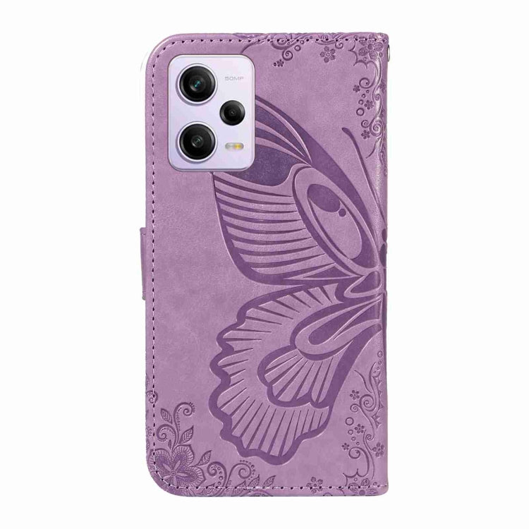 For Xiaomi Redmi Note 12 Pro 5G Global Swallowtail Butterfly Embossed Leather Phone Case