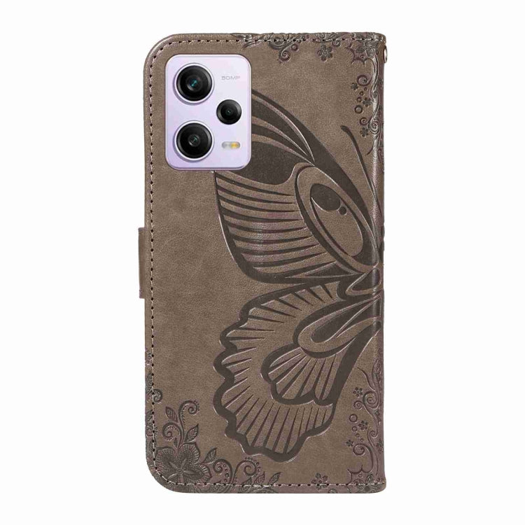 For Xiaomi Redmi Note 12 Pro 5G Global Swallowtail Butterfly Embossed Leather Phone Case