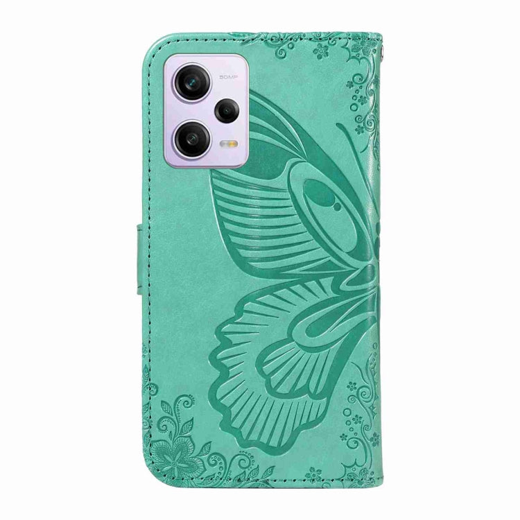 For Xiaomi Redmi Note 12 Pro 5G Global Swallowtail Butterfly Embossed Leather Phone Case