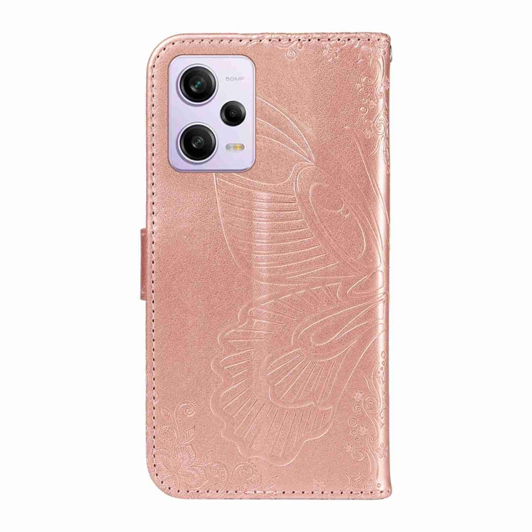 For Xiaomi Redmi Note 12 Pro 5G Global Swallowtail Butterfly Embossed Leather Phone Case