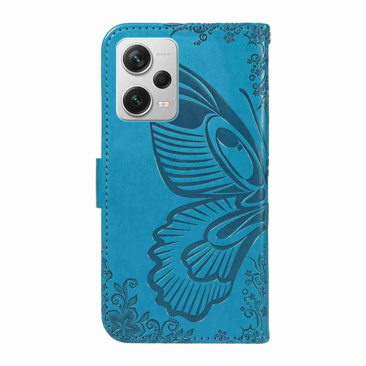 For Xiaomi Redmi Note 12 Pro+ Global Swallowtail Butterfly Embossed Leather Phone Case
