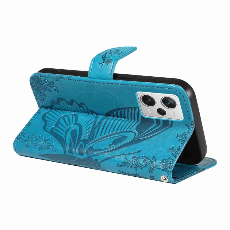 For Xiaomi Redmi Note 12 Pro+ Global Swallowtail Butterfly Embossed Leather Phone Case