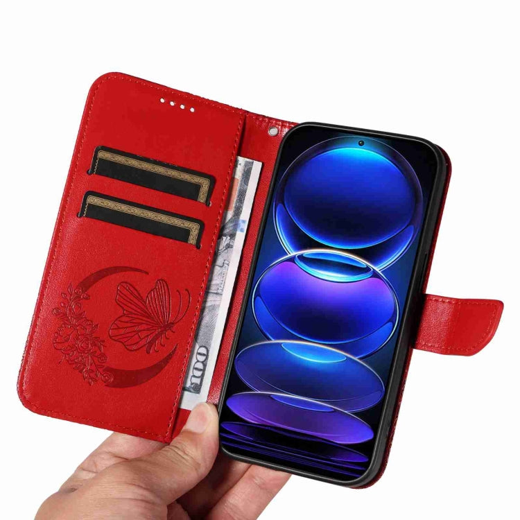 For Xiaomi Redmi Note 12 Pro+ Global Swallowtail Butterfly Embossed Leather Phone Case