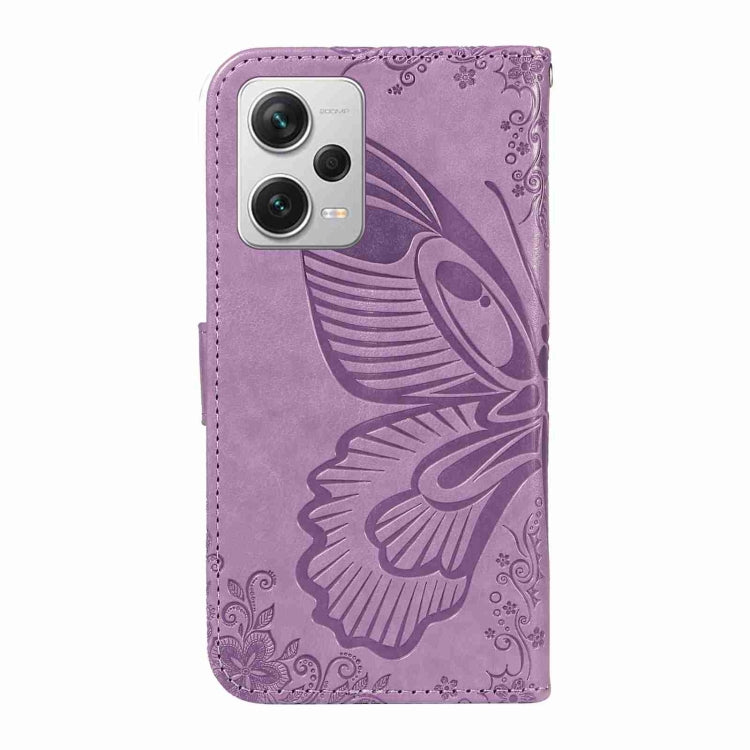 For Xiaomi Redmi Note 12 Pro+ Global Swallowtail Butterfly Embossed Leather Phone Case