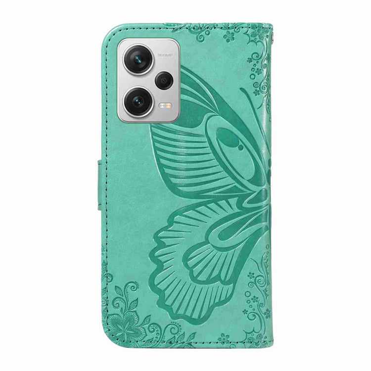 For Xiaomi Redmi Note 12 Pro+ Global Swallowtail Butterfly Embossed Leather Phone Case