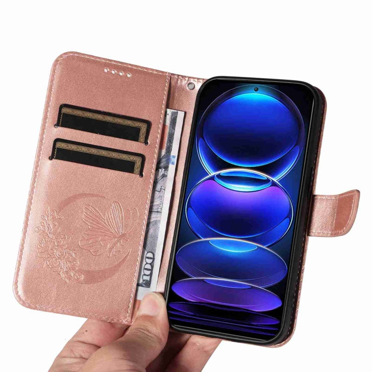 For Xiaomi Redmi Note 12 Pro+ Global Swallowtail Butterfly Embossed Leather Phone Case