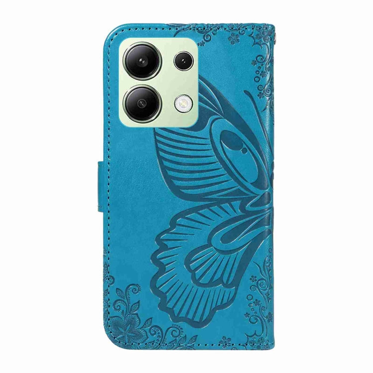 For Xiaomi Redmi Note 13 4G Swallowtail Butterfly Embossed Leather Phone Case