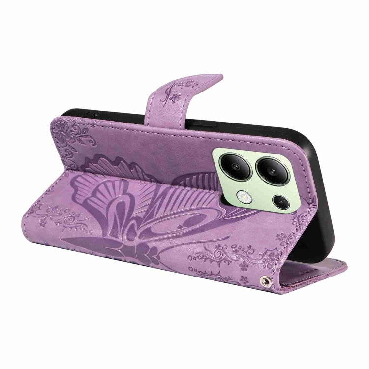 For Xiaomi Redmi Note 13 4G Swallowtail Butterfly Embossed Leather Phone Case