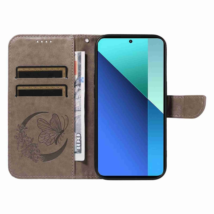 For Xiaomi Redmi Note 13 4G Swallowtail Butterfly Embossed Leather Phone Case