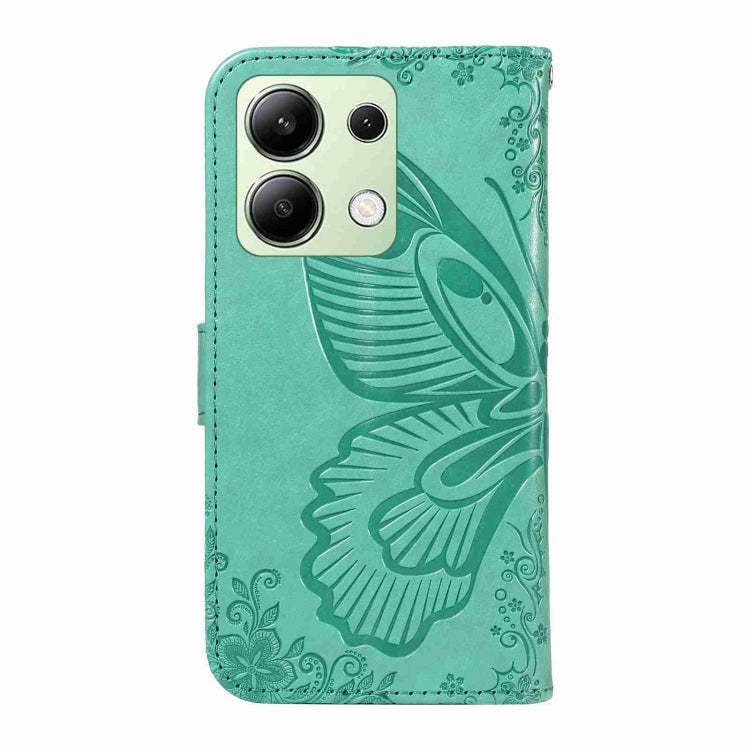 For Xiaomi Redmi Note 13 4G Swallowtail Butterfly Embossed Leather Phone Case
