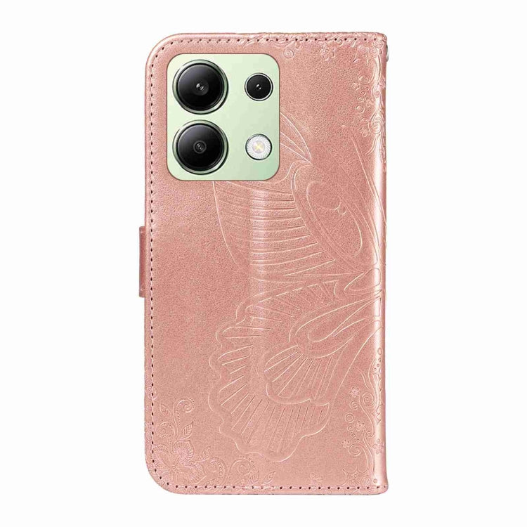For Xiaomi Redmi Note 13 4G Swallowtail Butterfly Embossed Leather Phone Case