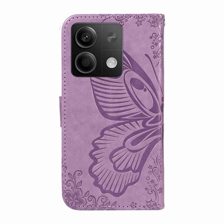 For Xiaomi Redmi Note 13 5G Swallowtail Butterfly Embossed Leather Phone Case