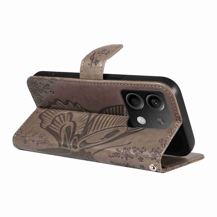 For Xiaomi Redmi Note 13 5G Swallowtail Butterfly Embossed Leather Phone Case